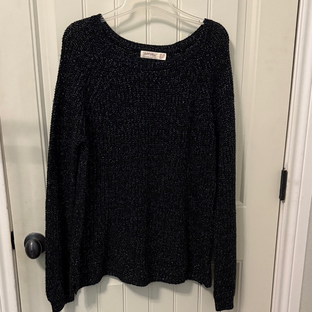 Faded Glory Black Crew Neck Sweater